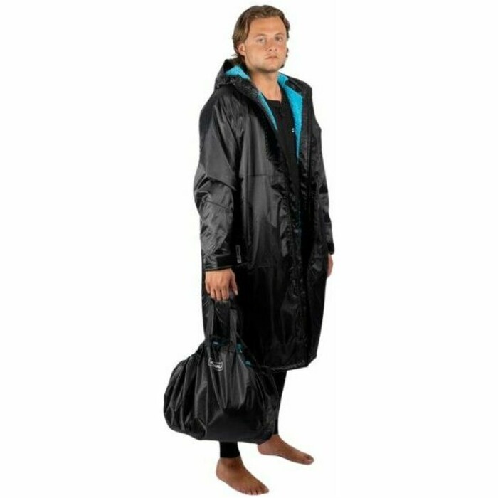 2024 Gul Revorobe Advance Long Sleeve Changing Robe & Free Change Mat AC0135 - Black / Cyan Blue